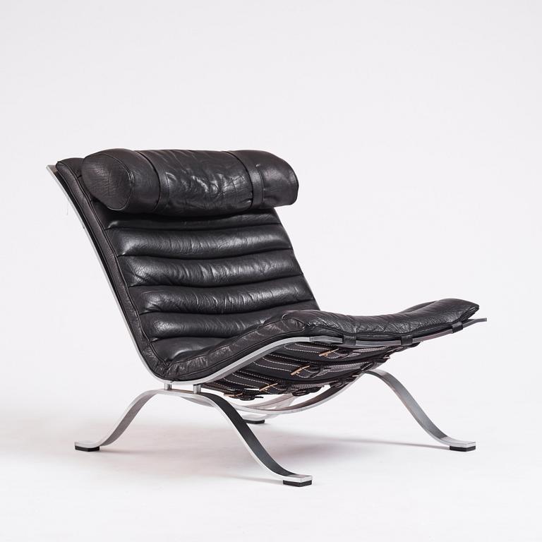 Arne Norell, a black leather 'Ari' lounge chair, Möbel AB Arne Norell, 1960-1970s.