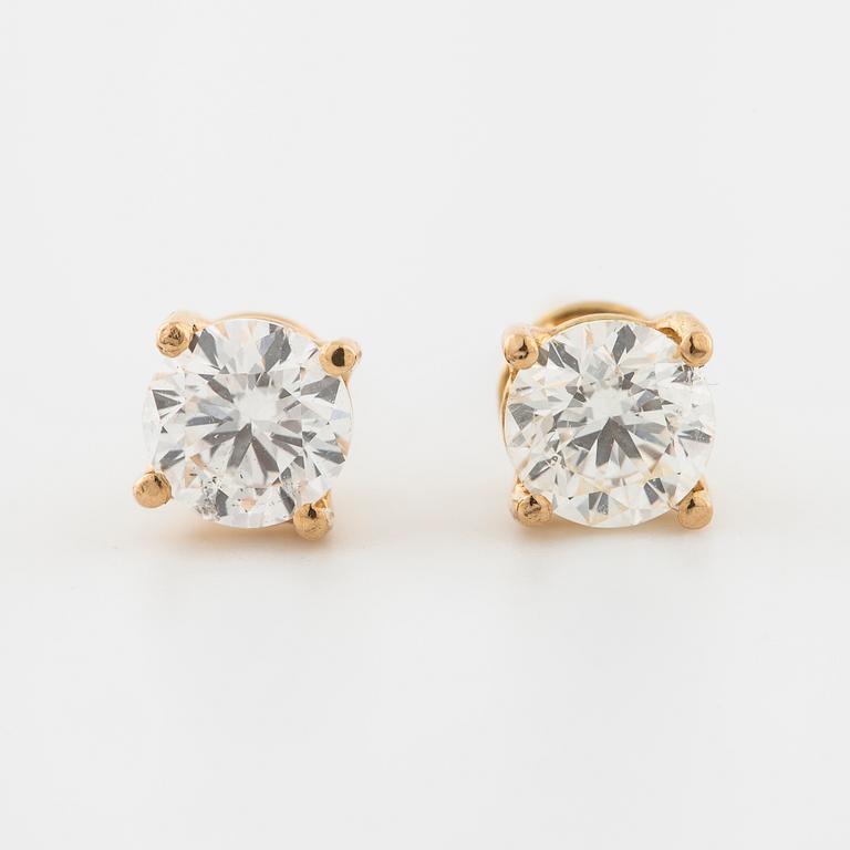 ÖRHÄNGEN, med briljantslipade diamanter, totalt ca 0.56 ct.