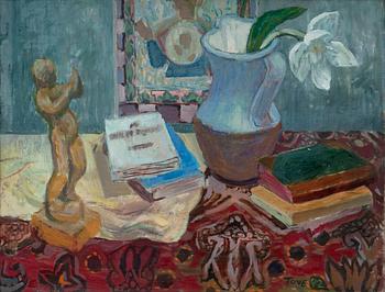 541. Tove Jansson, "NATURE MORTE ON A COLOURFUL TABLECLOTH".