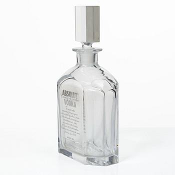 Olle Alberius, A decanter in case, “Absolut Vodka”, Orrefors, 1980s.