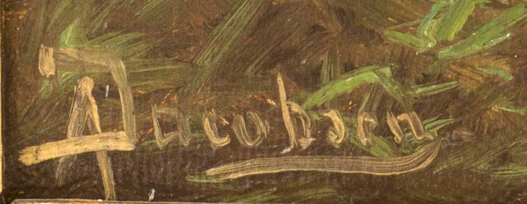 AUGUST JACOBSEN, oil on canvas. Signed.