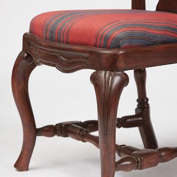 Stolar, fyra stycken, Stockholmsarbeten, 1700-talets senare del, Rokoko.