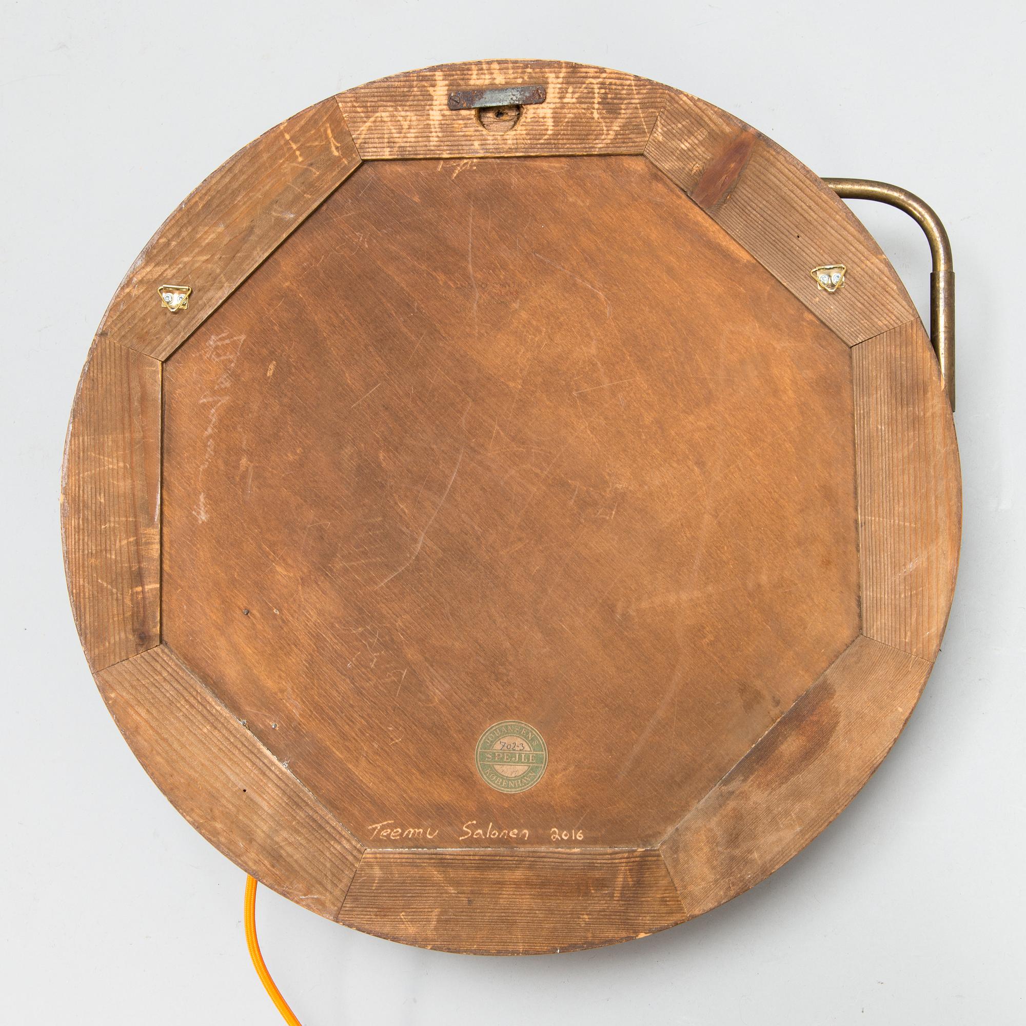 TEEMU SALONEN, A 'Mirror' sculpture/wall lamp signed Teemu Salonen 2016.
