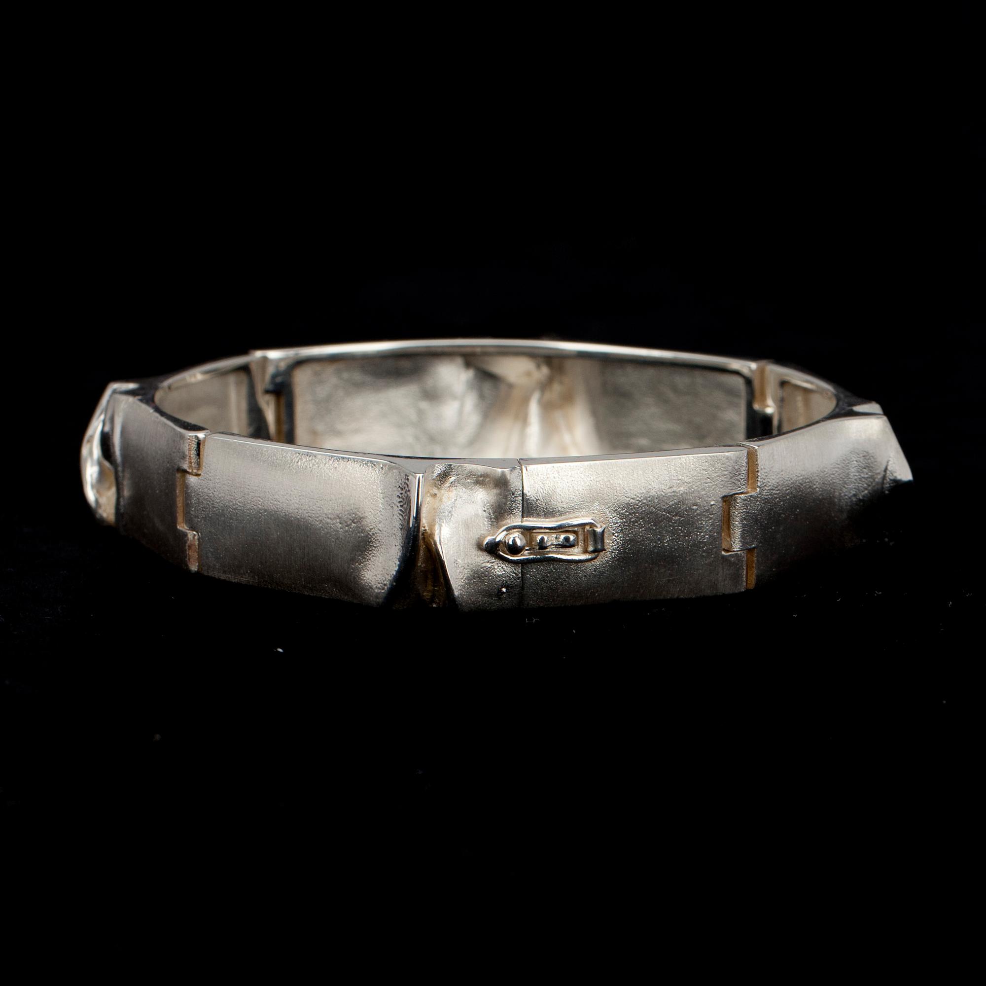 ARMBAND, sterling silver, "Ceres" Björn Weckström Lapponia 1974. Vikt 46 g.