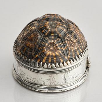 Dosa, silver och sköldpaddsskal, Mellaneuropa 1600-tal.