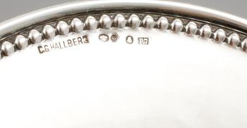 PARTI SILVER, 6 delar, Sverige samt svenska importstämplar, 1800-talets mitt- 1900-talets första hälft, vikt 760 gram.