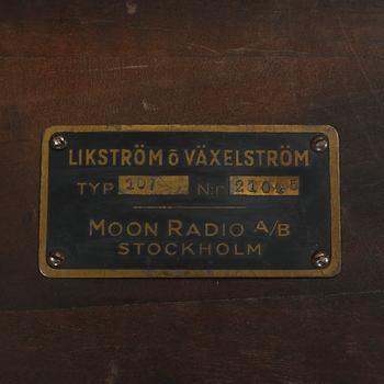 RADIO, Moon Radio A/B, Stockholm, 1930/40-tal.