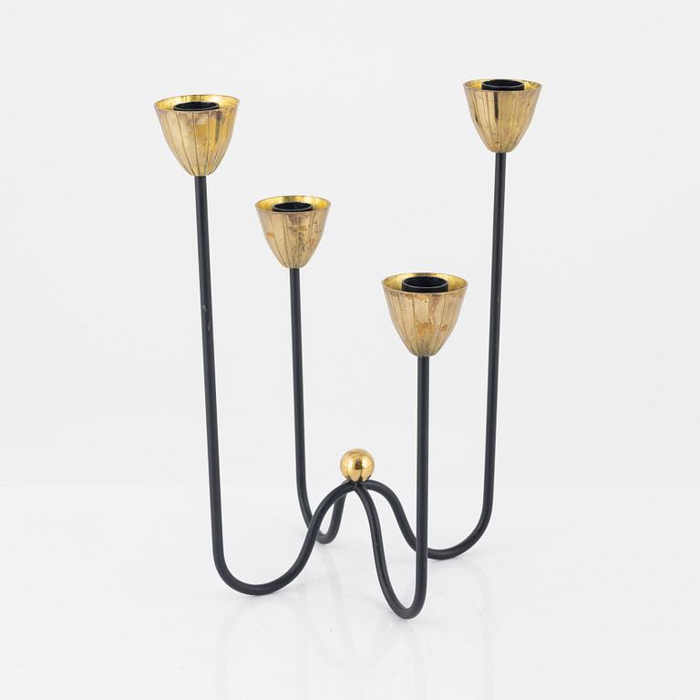Gunnar Ander, candelabra, Ystad Metall, Sweden, mid-20th century.