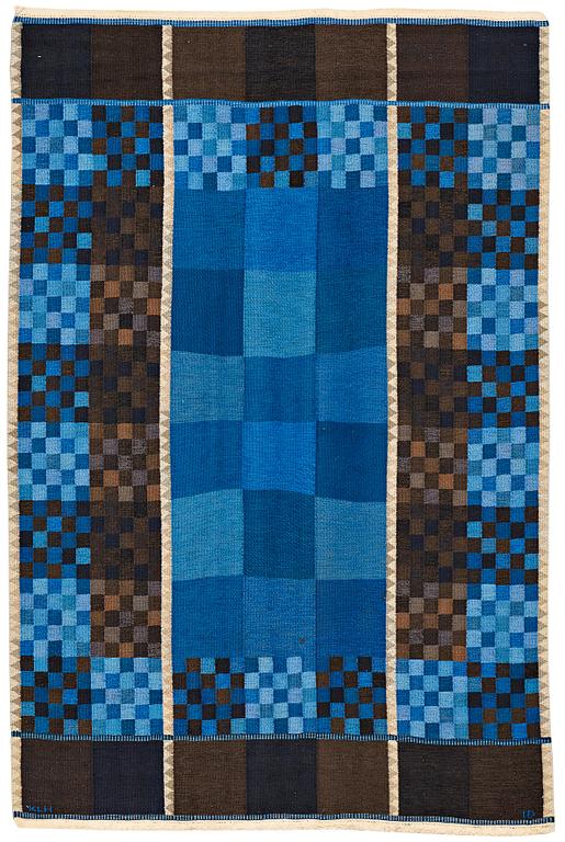 Ingrid Dessau, MATTO, flat weave, ca 269 x 175 cm, signerad KLH ID (Kristianstad Läns Hemslöjd, Ingrid Dessau).