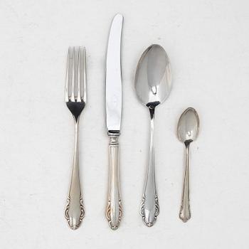 A Swedish silver cutlery set, model "Haga", GAB, Stockholm, some 1945 (46 pieces).