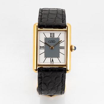 must de CARTIER, Tank, armbandsur, 23 x 23,5 (30,5) mm.