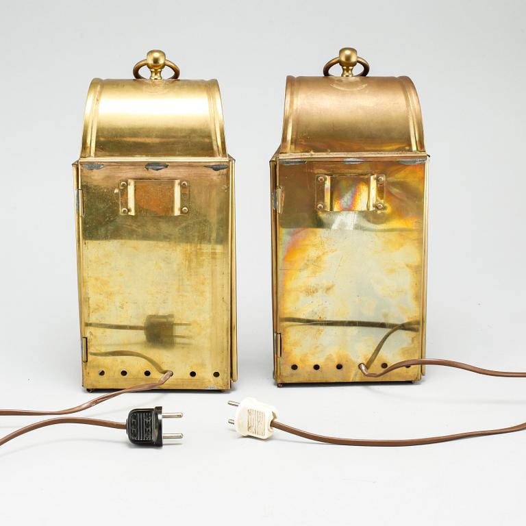 A pair of lanterns by C.M Hammar Göteborg, first half of the 20th century.