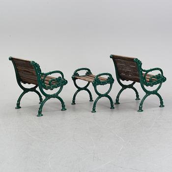 A five piece Byarum suite of garden furniture, late 20th Century.