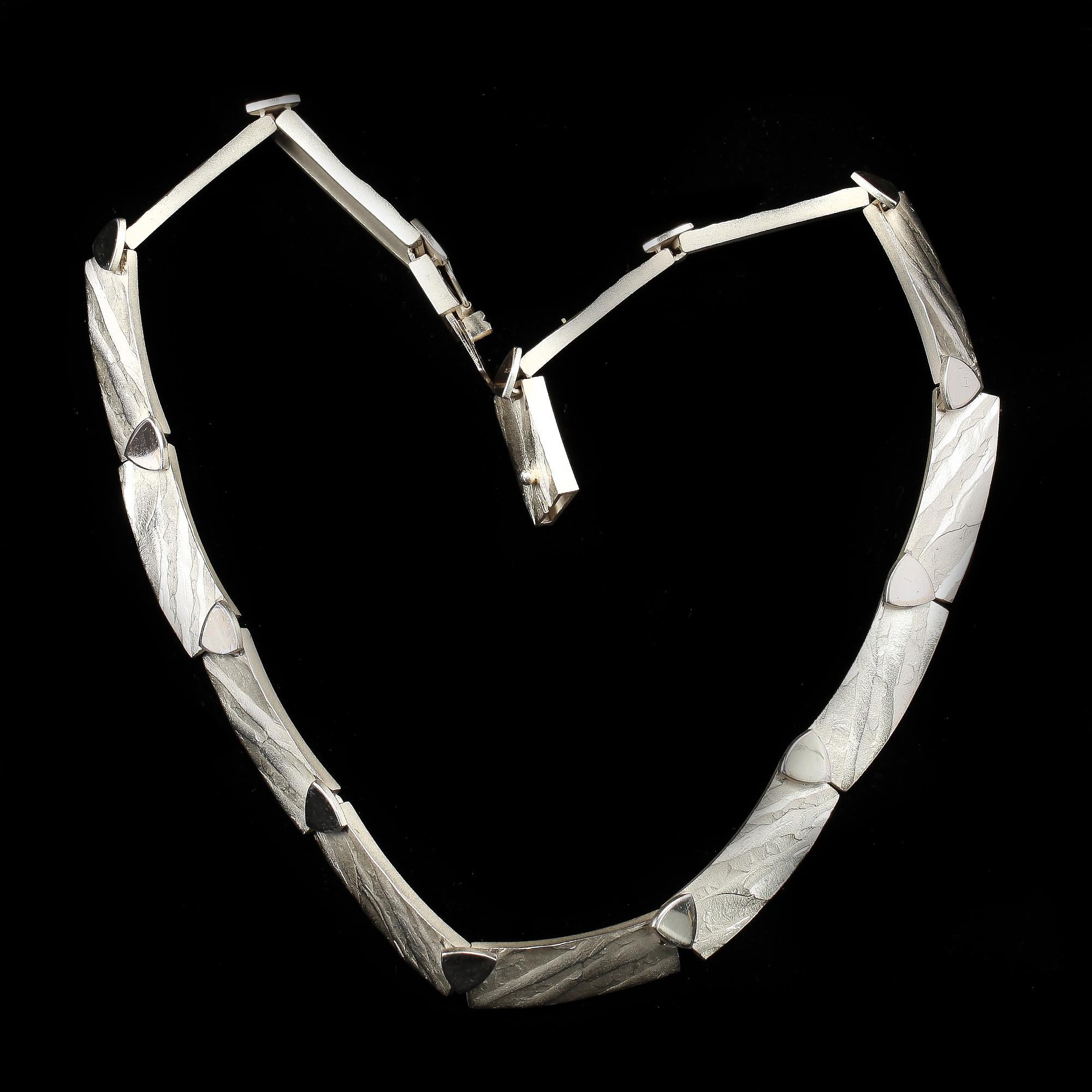 HALSBAND OCH ÖRHÄNGEN, silver, Björn Weckström, Lapponia, 1996.