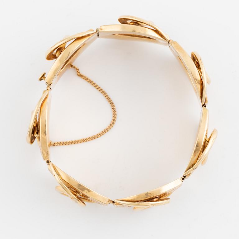 Armband, 18K guld, 1800-tal.