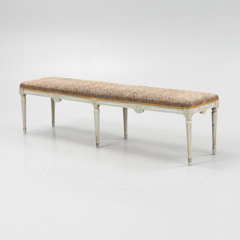 A Gustavian style bench, second half of the 20th Century.