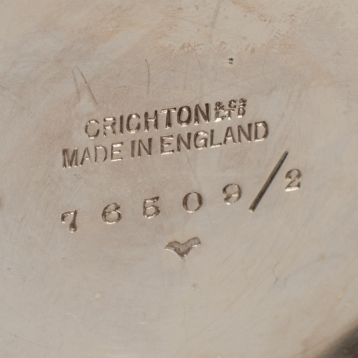 Crichton & Co Ltd, teservis, tre delar, silver, London 1925.