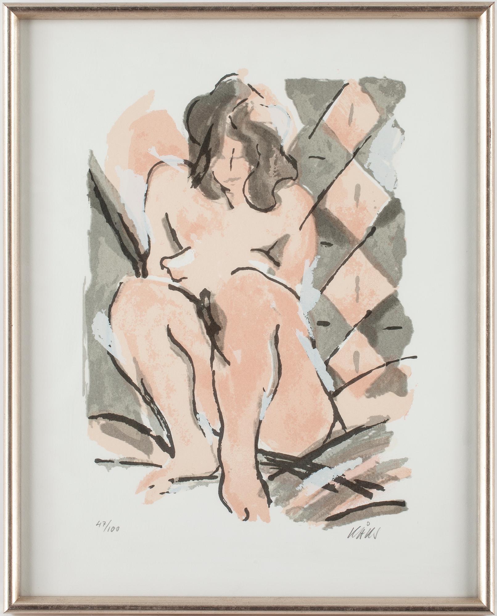 OLLE KÅKS, färglitografi, signerad och numrerad 47/100.