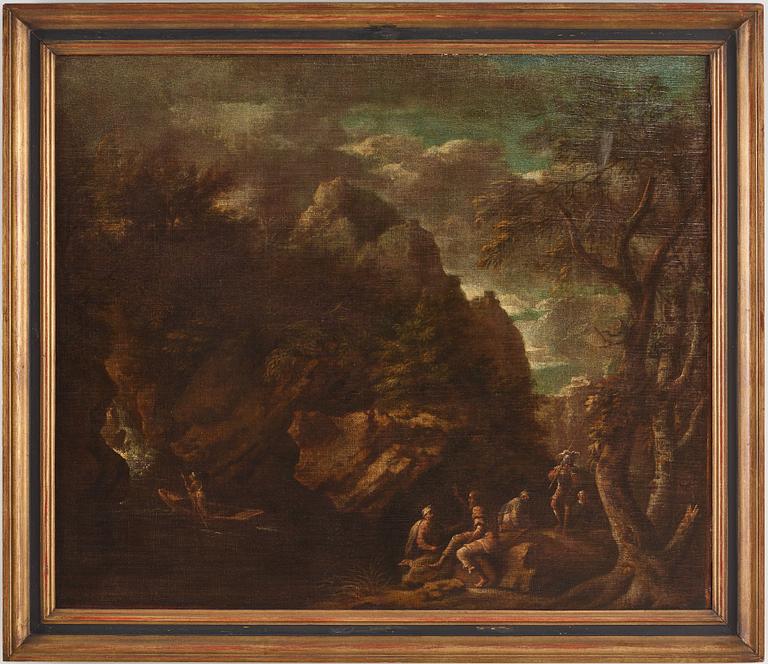 SALVATOR ROSA, hans krets, olja på duk.