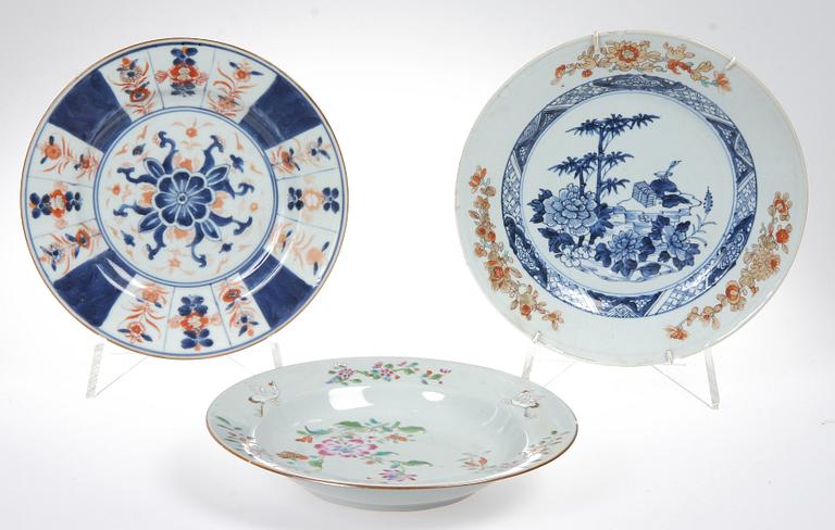 PARTI PORSLIN, 6 delar, Kina samt Japan, 1700/1900-tal.