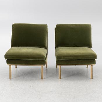 A pair of 'April' armchairs, Newport.