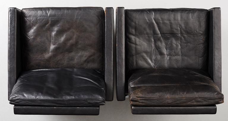 Poul Kjaerholm, a pair of "PK31" easy chairs, edition E Kold Christensen, Denmark 1960's.