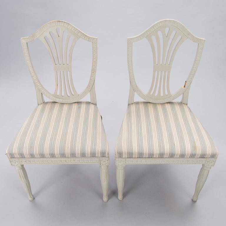 A PAIR OF GUSTAVIAN CHAIRS, late 18th century.