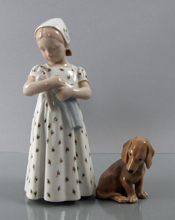 FIGURINER, 2 st, porslin, Bing & Gröndahl.