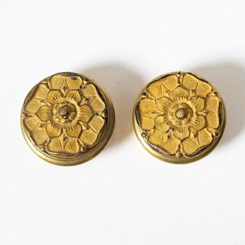 A French late Empire ormolu and cut-glass writing stand, ca 1830.