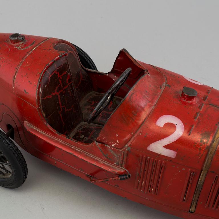 A red tinplate CIJ Alfa Romeo P2, France, ca 1930.