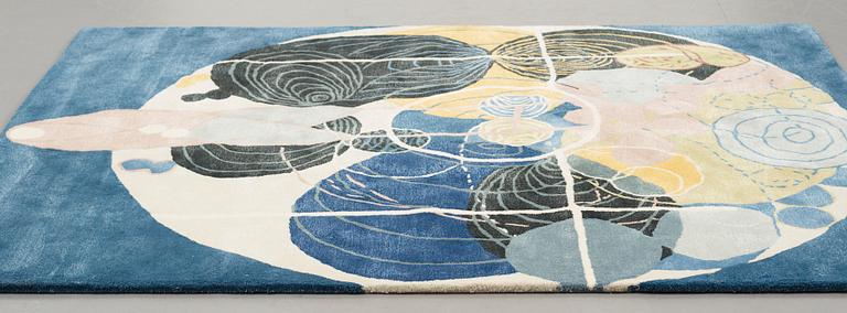 Hilma af Klint, a carpet, "Group III, no 5, The Large Figure Paintings", 10/30, hand tufted, ca 201 x 162,5 cm.