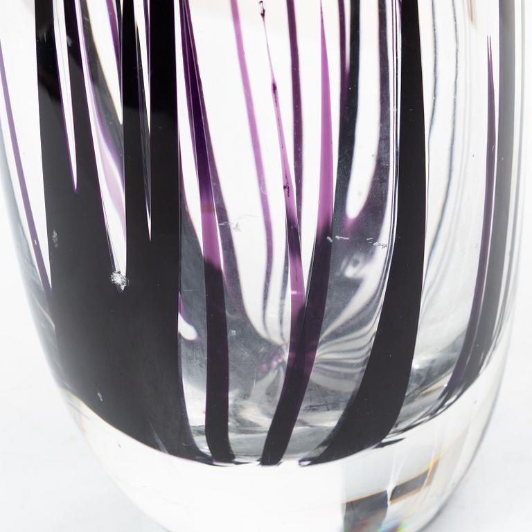 Vicke Lindstrand, vas, glas, "Gräs", Kosta 1950-60-tal.