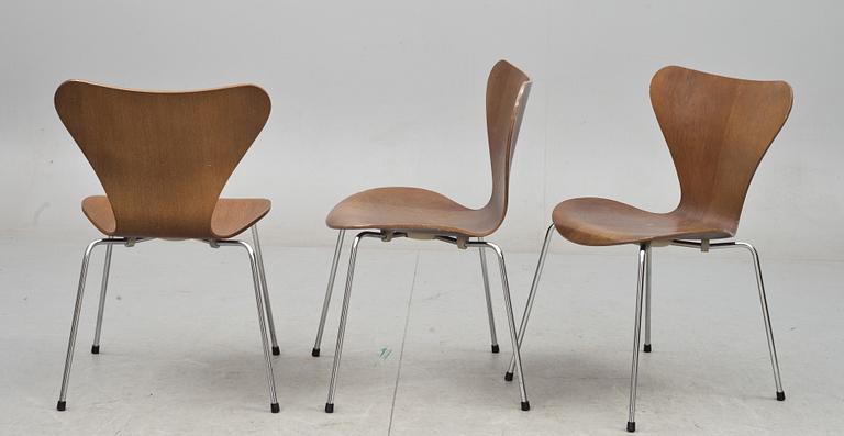 STOLAR, 6 st, "Sjuan", Arne Jacobsen, Fritz Hansen.