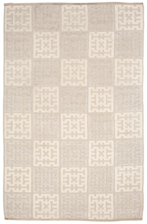 CARPET. Knotted pile in relief. 219 x 142 cm. Sweden the first half of the 20th century.