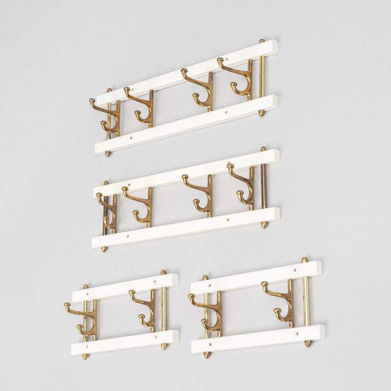 Two pairs of 'Dekorativ' coat hangers, Skoglunds metallgjuteri, Anderstorp, 1950s/60s.