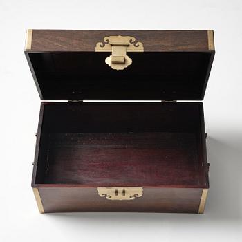 A Zitan document box, Qing dynasty, 17/18th century.