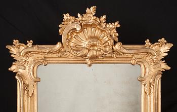 RAM/SPEGEL. Stockholmsarbete, 1700-talets andra hälft. Rokoko.
