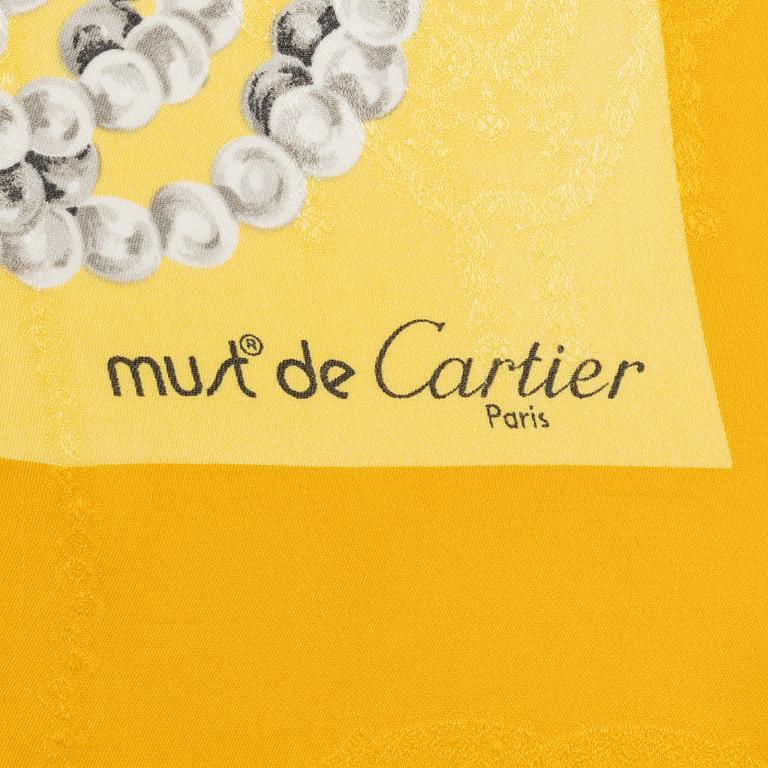 Cartier, a 'Panthère Royale' Crêpe de Chine Jacquard silk scarf.