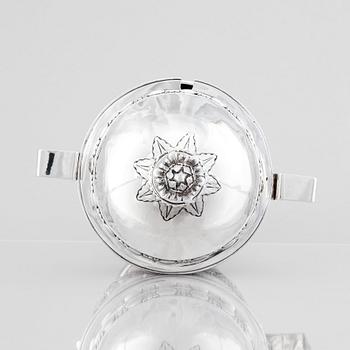 Lars Boye, sockerskål med lock, silver, Stockholm 1780. Gustaviansk.