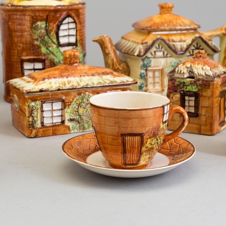 Tee and coffee service, 27 parts, Cottage Ware, Price Kensington England.