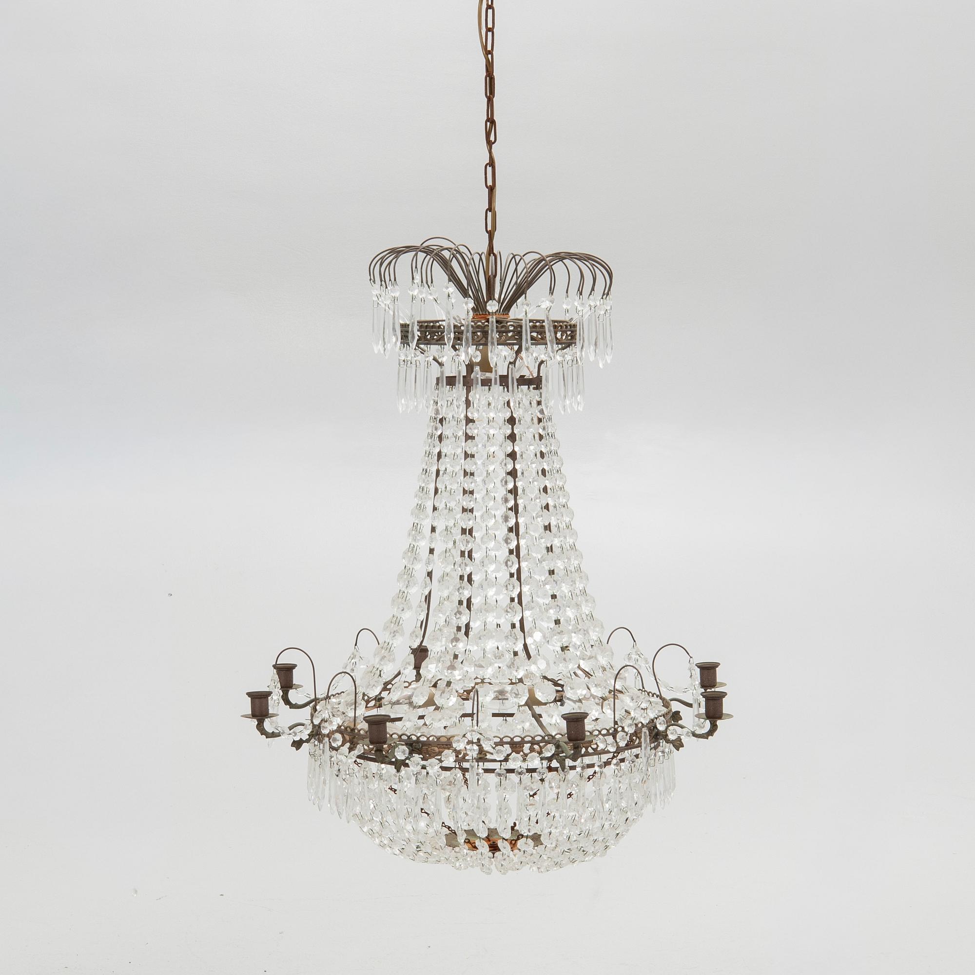Chandelier, Gustavian style, 20th century.