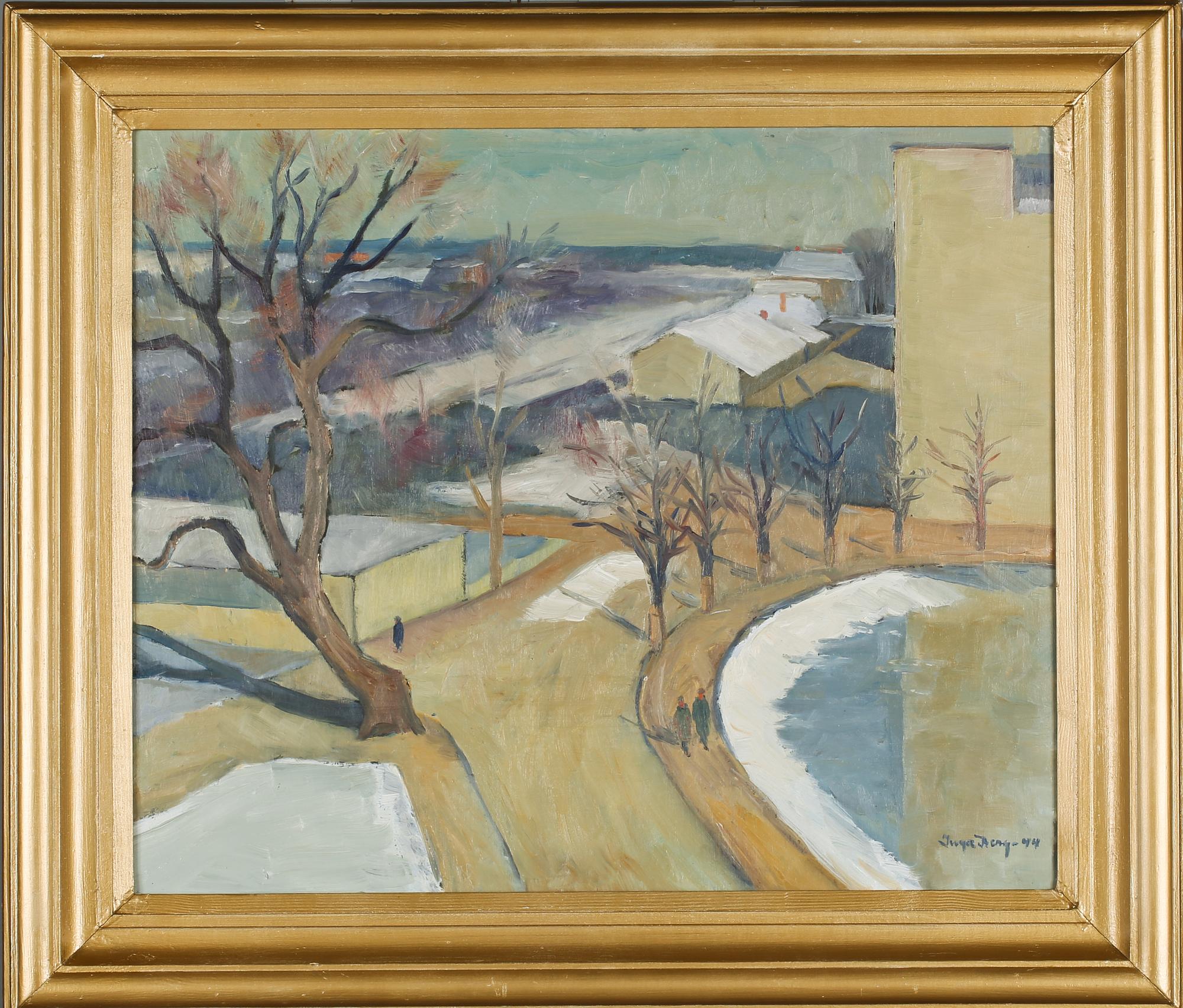 YNGVE BERG, olja på pannå, signerad och daterad -44.