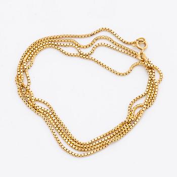 VENETIAN BOX CHAIN, 18K gold, approx 80 cm, 12,8 g.