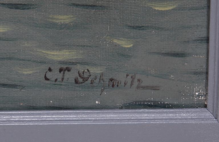 OKÄND KONSTNÄR, olja på duk, bär sign.