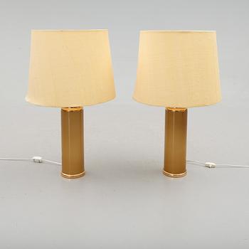 BORDSLAMPOR, 1 par, glas, Luxus, 1900-talets andra hälft.