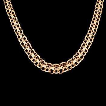 COLLIER, 18K guld, x-länk. Vikt ca 24 gram.