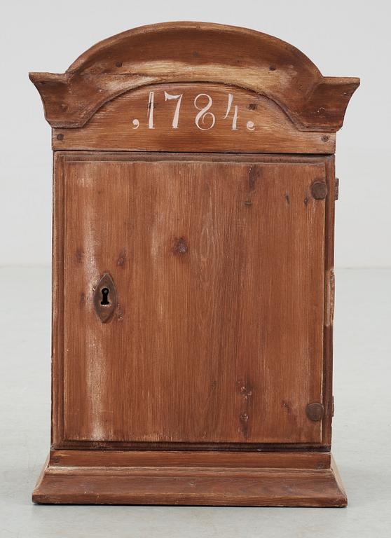 VÄGGSKÅP, allmoge, dat 1784.