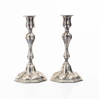Three pairs of silver candlesticks, Ceson and CG Hallberg, second half of the 20th century.