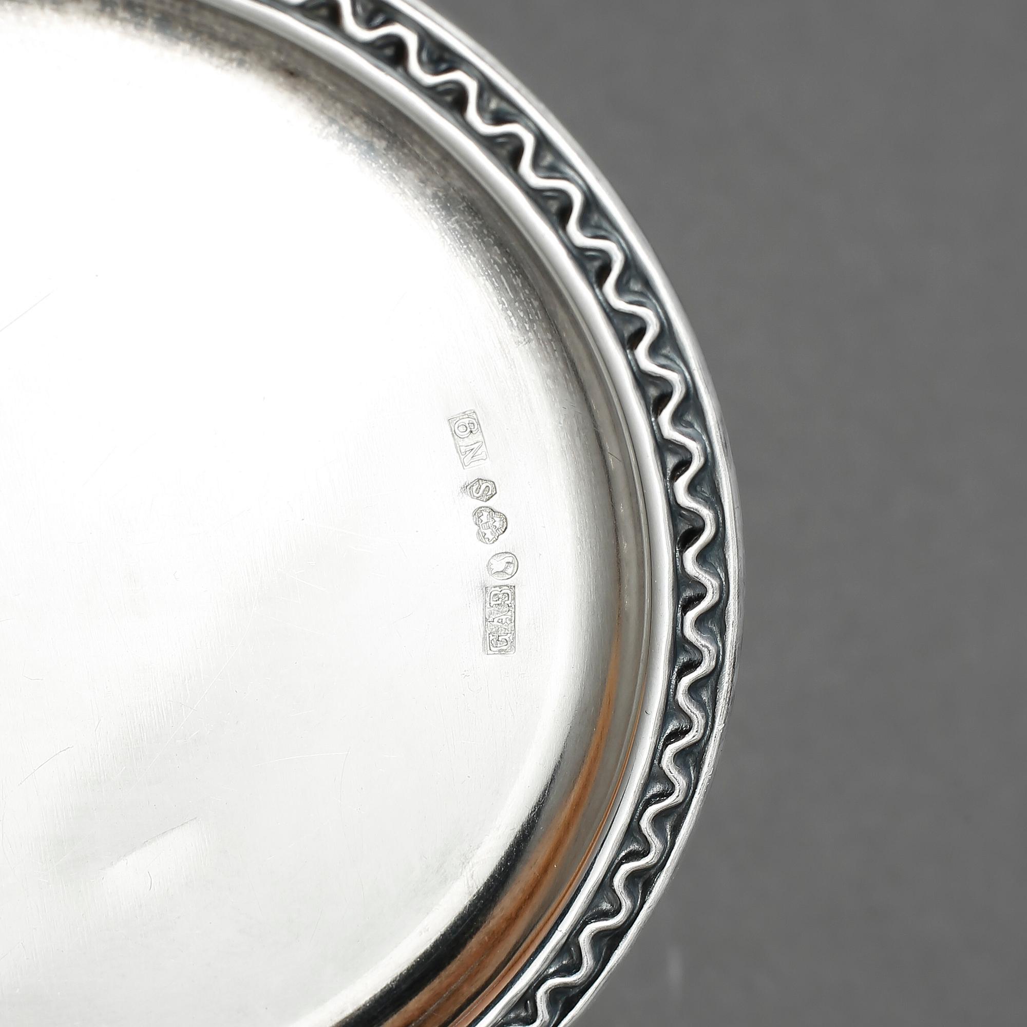 COASTERS, 18 st, silver, GAB samt CG Hallberg, 1900-tal. Total vikt 363 gram.