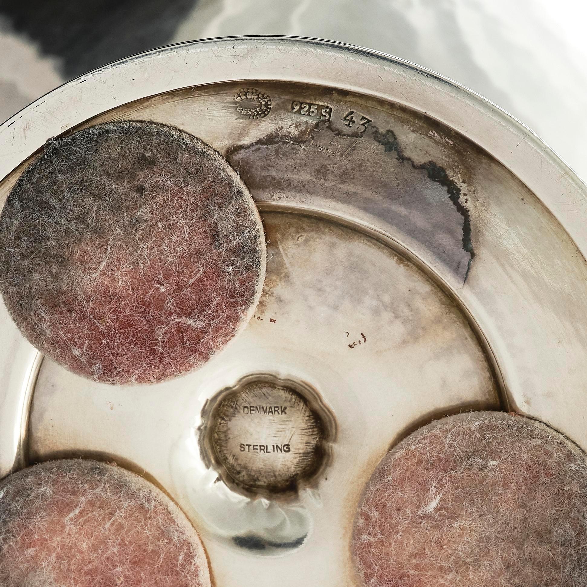 Georg Jensen, a sterling silver bowl with lid, design Johan Rohde, model no 43, Copenhagen after 1945.